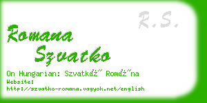 romana szvatko business card